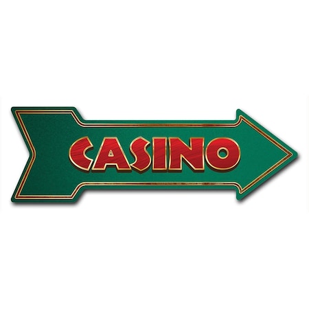 Signmission Casino Arrow Decal Funny Home Decor 36in Wide D-A-12-999922